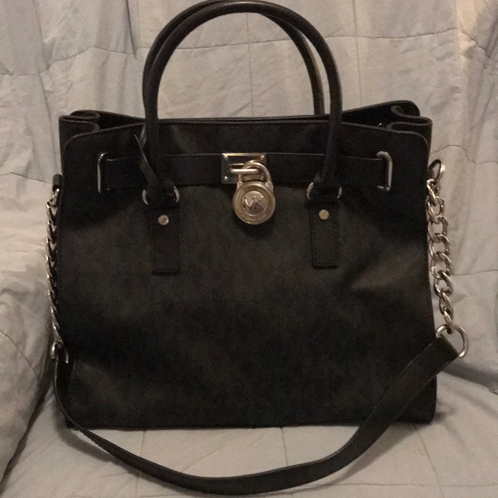 Black Hamilton Michael Kors tote.